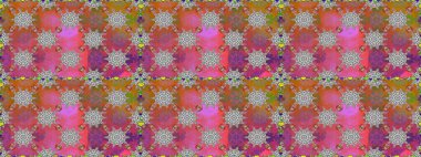 Vadinin pembe ve gri renkli çiçekleri. Çiçeksiz desenlerin çizimi.