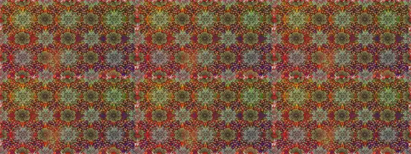 Raster deseni. Bahar çiçekleri dallı desen, kahverengi ve çiçek siluetiyle yeşil renkler.