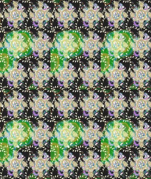 Renkli Yaz Temalı eskiz kalıbı. Raster illüstrasyonundaki çiçek desenli çizim. Düz Çiçek Elementleri Tasarımı. Gri renkli çiçekler.