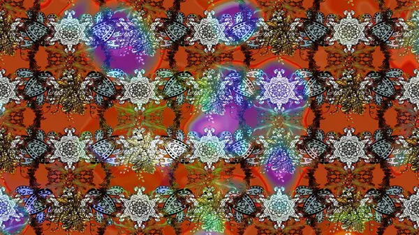 Vadinin çiçekleri kahverengi renklerde. Raster çiçek desenleri çiziyor..