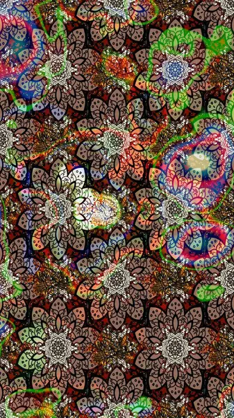 Of doodle elements. Hand drawn Raster illustration. Sketch flower pattern can be used for wallpaper, website background, wrapping paper, invitation, flyer, banner or website.