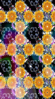 Küçük çiçekteki sevimli çiçek deseni. Sarı renkte çiçekler.