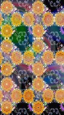 Küçük çiçekteki sevimli çiçek deseni. Raster illüstrasyonu. Tony 'nin kumaş kalıbını çiz. Modaya uygun kumaş deseni.