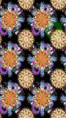 Yapraklı çizim şekli. Şirin, zarif çiçekler Raster illüstrasyonu. Poster ya da kapak için arka plan. Tekstil için figür. Davetiye ve kartpostal tasarımı için dekoratif çiçek unsurları.