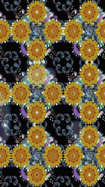 Fantezi çiçekli eskiz deseni, doğal duvar kağıdı, çiçek desenli kıvrım çizimi. Paisley el çizimi elementler. Ev dekoru.