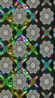 Küçük çiçekteki sevimli çiçek deseni. Raster illüstrasyonu. Çizim.