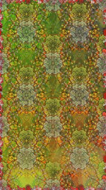 Raster illüstrasyonu. Bahar çiçekli, dikişsiz, sevimli çiçek deseni. Güzel kumaş deseni.