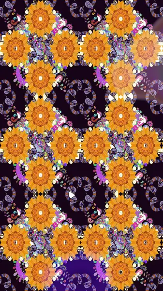 Çiçekli el çizimi çizimi deseni. Modern gelişim, siyah raster arka plan duvar kağıdı çizimi, klasik çizgiler, desenli çiçekler, çiçekli süsler..