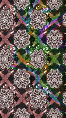 Çiçekli çiçek deseni, suluboya. Raster deseni. Küçük çiçekte güzel bir çiçek deseni..