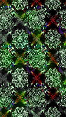 Sketch Floral Pattern in Raster illustration. Fancy fabric pattern. Colour Spring Theme sketch pattern Background. Flat Flower Elements Design.