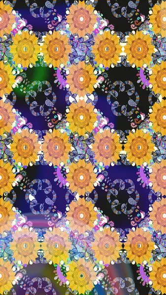 Güzel çiçek deseni. Mavi renkli çiçekler. Renkli Bahar Teması eskiz kalıbı. Düz Çiçek Elementleri Tasarımı.