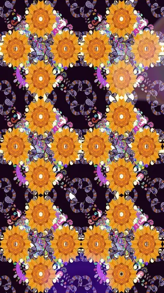 Çiçekli el çizimi çizimi deseni. Modern gelişim, siyah raster arka plan duvar kağıdı çizimi, klasik çizgiler, desenli çiçekler, çiçekli süsler..