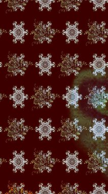 Kızılderili desenli desenli desenli şal deseni. Etnik Mandala süsü. Raster Henna dövme stili. Tekstil, tebrik kartı, boyama kitabı, telefon kılıfı baskısı için kullanılabilir.