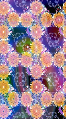 Çiçek arkaplan. Çizim raster deseni. Güzel kumaş deseni.