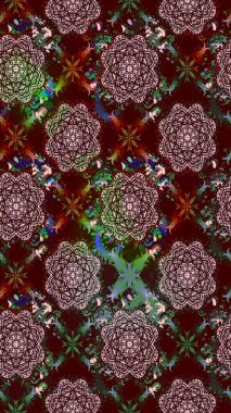 Eskiz klasiği. Raster Şirin kumaş deseni. Renkli Bahar Teması eskiz kalıbı. Düz Çiçek Elementleri Tasarımı.