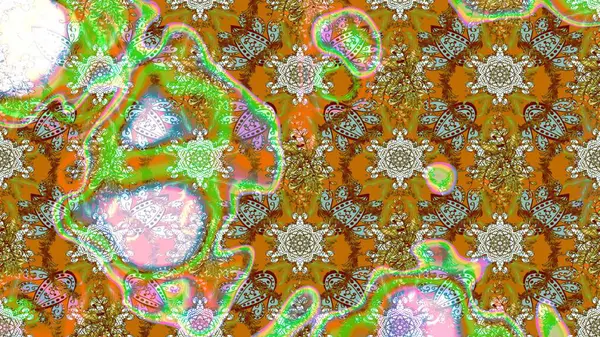 Kahverengi renkli çiçekler. Raster illüstrasyonu. Çizim çiçek deseni duvar kağıdı için kullanılabilir.