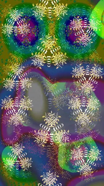 Düz Çiçek Elementleri Tasarımı. Çiçek desenli çizim. Renkli Bahar Teması eskiz kalıbı. Raster illüstrasyonu. Asya tekstil tarzında. Yeşil renkte çiçekler.