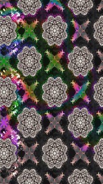 Raster illüstrasyonundaki çiçek desenli çizim. Gri renkli çiçekler. Renkli Yaz Temalı eskiz kalıbı. Düz Çiçek Elementleri Tasarımı.