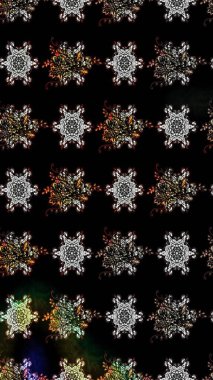 Çiçekli güzel suluboya desen. Raster illüstrasyonu. Siyah renklerde.