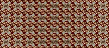 Kusursuz kıvırcık saçlar. Doğulu stili altın deseni altın elementlerle kahverengi ve bej renklerde arabesliyor. Raster altın desen.