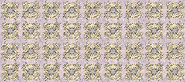 Raster altın desen. Kusursuz altın desenli bukleler. Doğu tarzı arabesk. Raster illüstrasyonu. Altın elementli nötr, bej ve gri renkler.