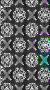 Patlayan çiçekler soyut olarak yerleştirilmiş. Raster deseni. Gri renklerde bahar çiçekleri. Raster illüstrasyonu.