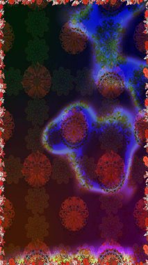 Kahverengi ve gri renkli çiçekler. Düz Çiçek Elementleri Tasarımı. Sevimli çiçek raster deseni. Renkli Yaz Temalı Kusursuz Arkaplan.