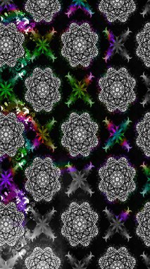 Siyah renkli çiçek desenli eskiz. Suluboya tarzında siyah renkte çiçekler.