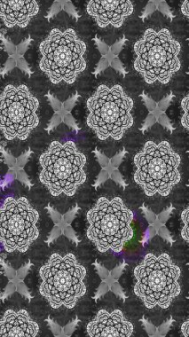 Küçük çiçekteki sevimli çiçek deseni. Raster deseni. Gri renkte yaz çiçekleri. Raster illüstrasyonu.