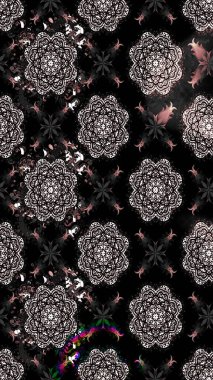 Küçük çiçekteki sevimli çiçek deseni. Raster illüstrasyonu. Çizim.