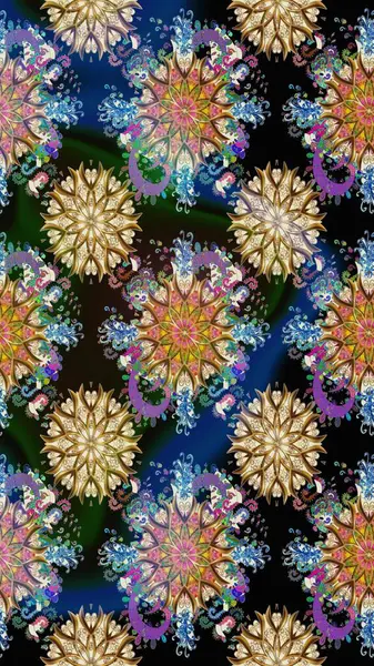 Bahar çiçekleriyle güzel bir çiçek deseni çizmişsin. Güzel kumaş deseni. Raster illüstrasyonu.