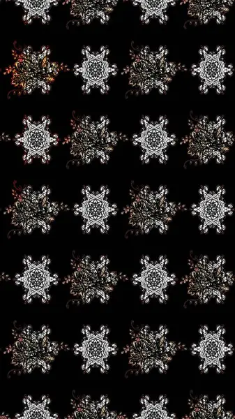 Yaprak ve çiçeklerin suluboya resimleri, siyah renklerde çizimler. Yumuşak, bahar çiçekleri siyah renklerde. Raster illüstrasyonu.