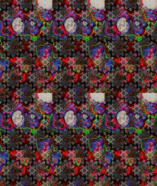 Küçük çiçekte güzel bir desen. Küçük renkli çiçekler. Moda baskıları için zarif bir şablon. Motley illüstrasyonu. Siyah çiçekli bahar çiçekleri.