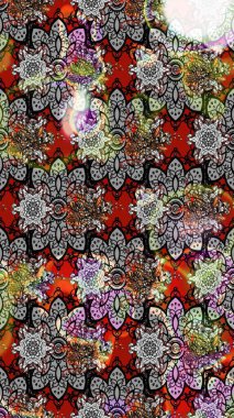 Egzotik çiçekler, gri renkte botanik parlak klasik doğa. Raster illüstrasyonu. Klasik tropikal doğal elementlerin suluboya seti.