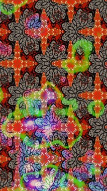 Modaya uygun kumaş deseni. Düz Çiçek Elementleri Tasarımı. Sevimli çiçek raster deseni. Renkli Yaz Teması çizim şablonu.