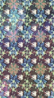 Raster Çiçek İllüstrasyonu 'nun şirin tekstili. Tarafsız renklerde etnik çiçeklerle zarif bir eskiz..