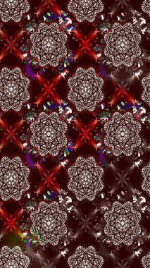 Raster çiçek desenleri çiziyor. Vadinin çiçekleri kahverengi renklerde.