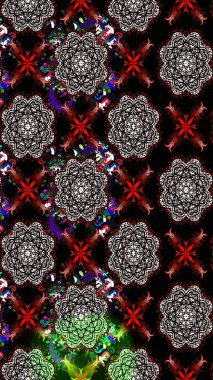 Çiçekli siyah eskiz deseni. Raster çiçek izi. Klasik taslak çizimi. Raster Yumuşak kumaş deseni.