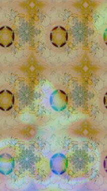 Çiçek desenli çizim. Raster illüstrasyonu. Raster illüstrasyonu. Tarafsız renklerde çiçekler. Asya tekstil tarzında.