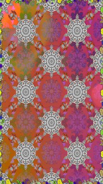 Gri renkli çiçekler. Kumaş desenli papatya çiçekleri ayrıntıları.