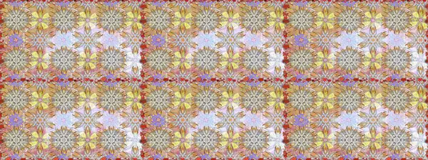 Renkli Bahar Temalı Kusursuz Arkaplan. Raster illüstrasyonu. Düz Çiçek Elementleri Tasarımı. Tarafsız ve bej renklerde zarif çiçek buketi suluboya.