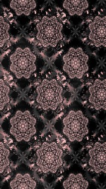 Üzerinde gelincikler ve vadi zambakları olan renkli çiçek desenli nakış deseni. Tekstil tasarımı için siyah renkli geleneksel halk çiçekleri buketi.