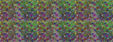 Küçük çiçekteki sevimli çiçek deseni. Modaya uygun kumaş deseni. Kusursuz Tony kumaş deseni. Raster illüstrasyonu.