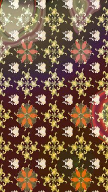 Küçük çiçekteki sevimli çiçek deseni. Robot resim. Raster illüstrasyonu.