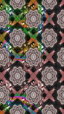 Küçük çiçekteki sevimli çiçek deseni. Raster deseni. Gri renkte yaz çiçekleri. Raster illüstrasyonu.