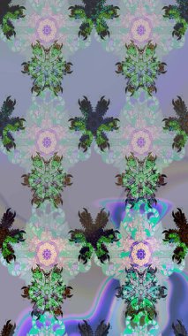 Hoş bir çiçek geçmişi var. Güzel kumaş deseni. Raster illüstrasyonu. Küçük çiçekte çizim deseni.