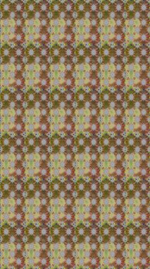 Çiçekli karalama şeklinde Raster çiçek deseni. Nazik, yaz çiçekleri kahverengi ve gri renklerde. Raster illüstrasyonu.