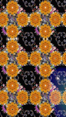 Yapraklı çizim şekli. Şirin, zarif çiçekler Raster illüstrasyonu. Poster ya da kapak için arka plan. Tekstil için figür. Davetiye ve kartpostal tasarımı için dekoratif çiçek unsurları.