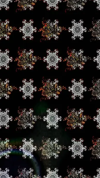 Küçük çiçekli yay deseni çiz. Raster illüstrasyonu. Suluboya tarzında siyah renkler üzerine.