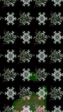 Raster illüstrasyonundaki çiçek desenli çizim. Suluboya tarzında siyah renkte çiçekler.